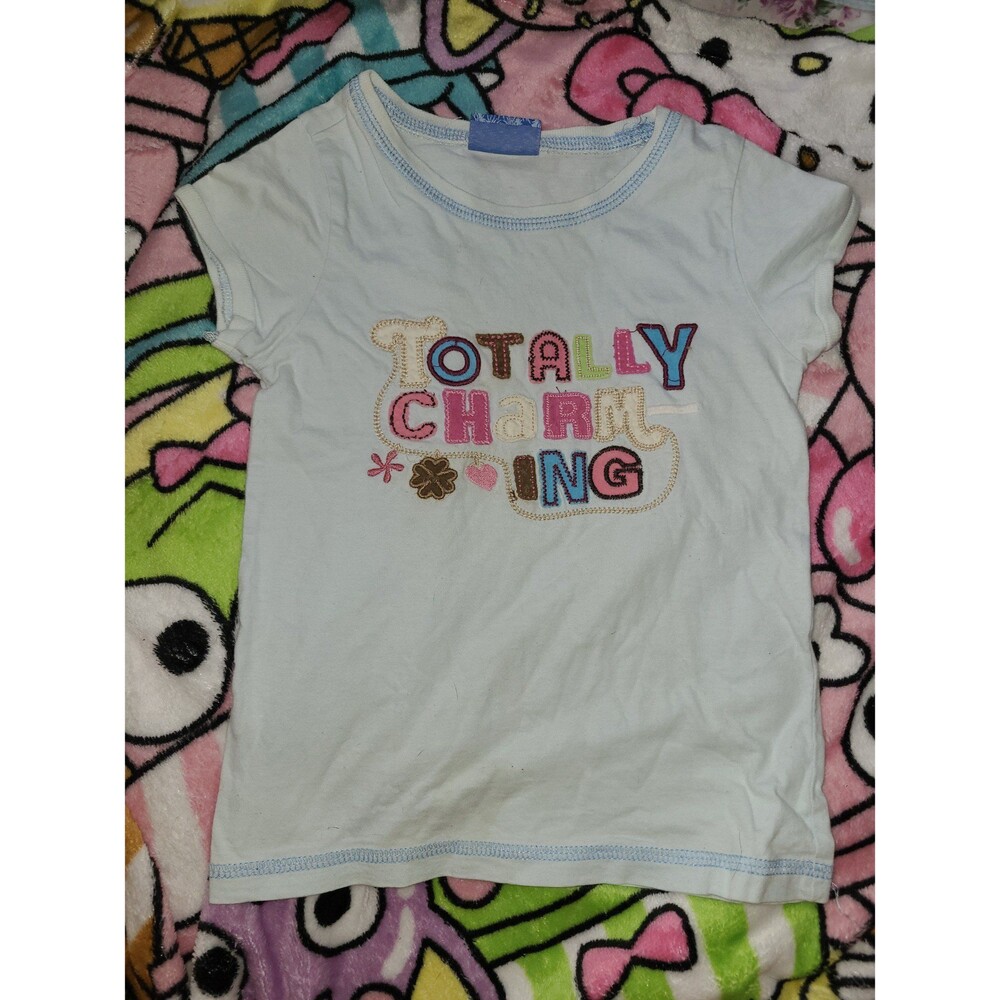 Maui Princess Size 6 Kids Juniors Girls Totally Charming 2000s Pastel Blue Shirt